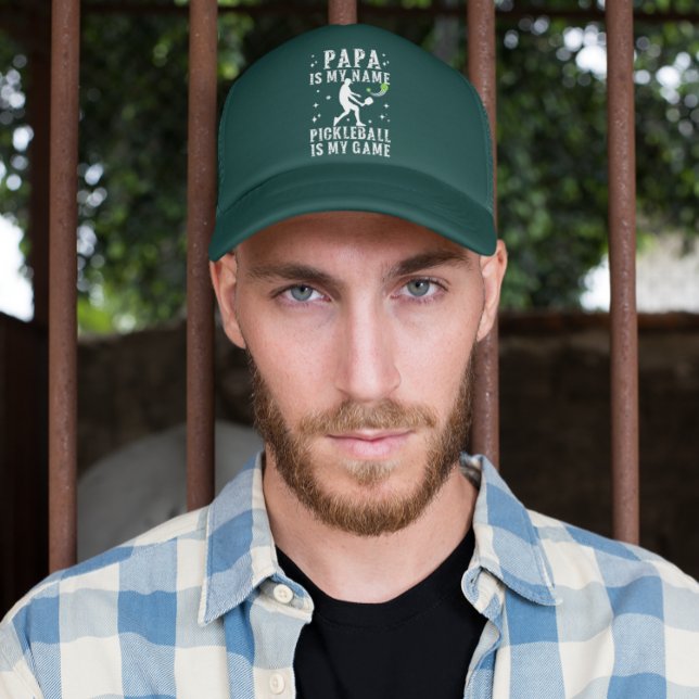 Casquette PAPA est mon nom PICKLEBALL est mon cadeau de jeu  (Créateur téléchargé)