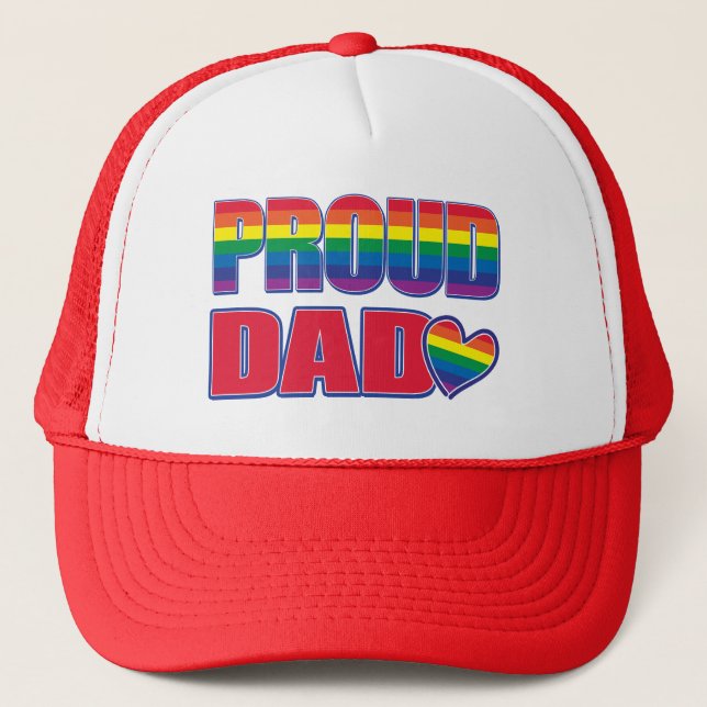 Casquette Papa fier - gay pride (Devant)