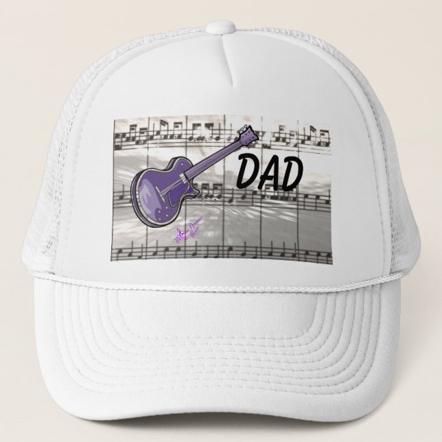 Casquette Papa Guitare & Musique Trucker Chapeau (Devant)