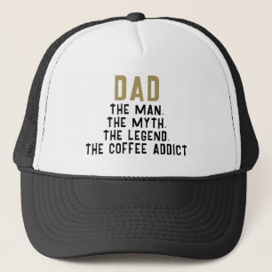 Casquette Papa Homme Mythe Légende Café Addict Drôle