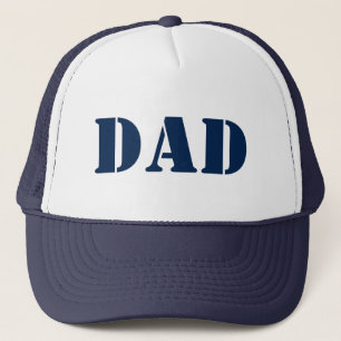 Casquette Papa marine bleu & blanc cool de typographie moder