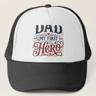 Casquette Papa Mon Premier Héros Chemise Vintage Typographie