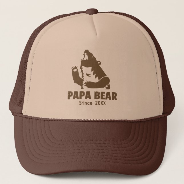Casquette Papa Ours Brun Sauvage Année de Paternit (Devant)