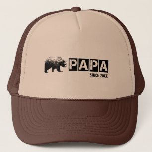 Casquette Papa Ours Grunge Depuis Année, Noir