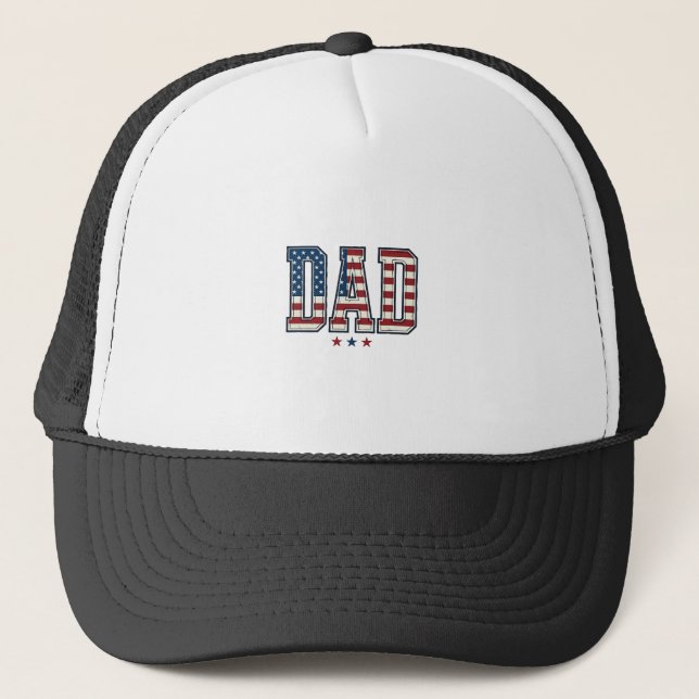 Casquette Papa patriote Drapeau américain Design vectoriel v (Devant)