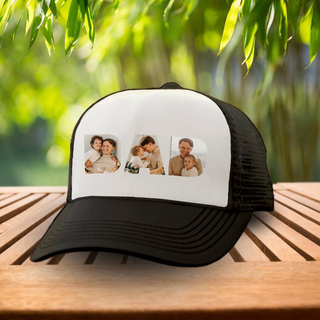 Casquette Papa Photo Collage Fête des pères (Dad Photo Collage Father's Day Trucker Hat
)