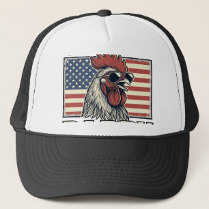 Casquette Papa Poule Coq Vintage Patriotique