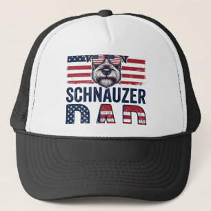 Casquette Papa Schnauzer Patriotique Vintage Chien
