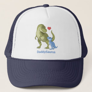 Casquette PapaSaurus Green T-Rex et Blue Baby Dinosaures