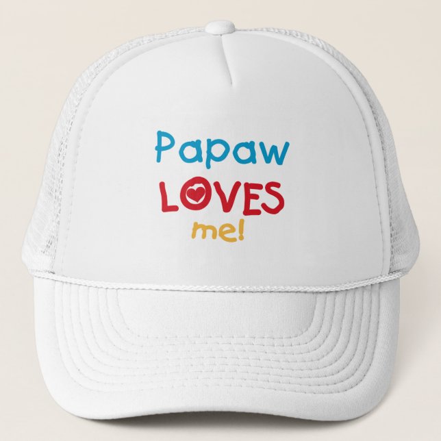 Casquette Papaw Loves Me T-shirts et cadeaux (Devant)