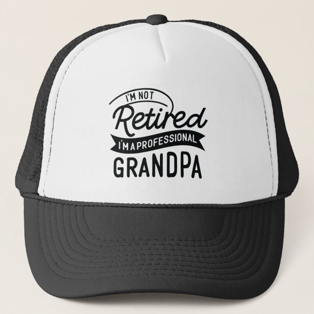 Casquette Papé cool a pris sa retraite art de mots  (Devant)