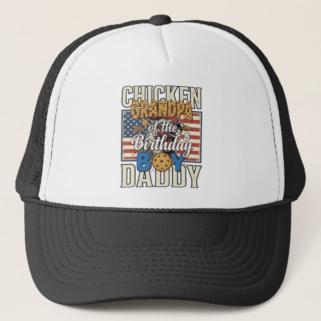 Casquette Papi du gâteau d'anniversaire garçon cookie lait c (Devant)
