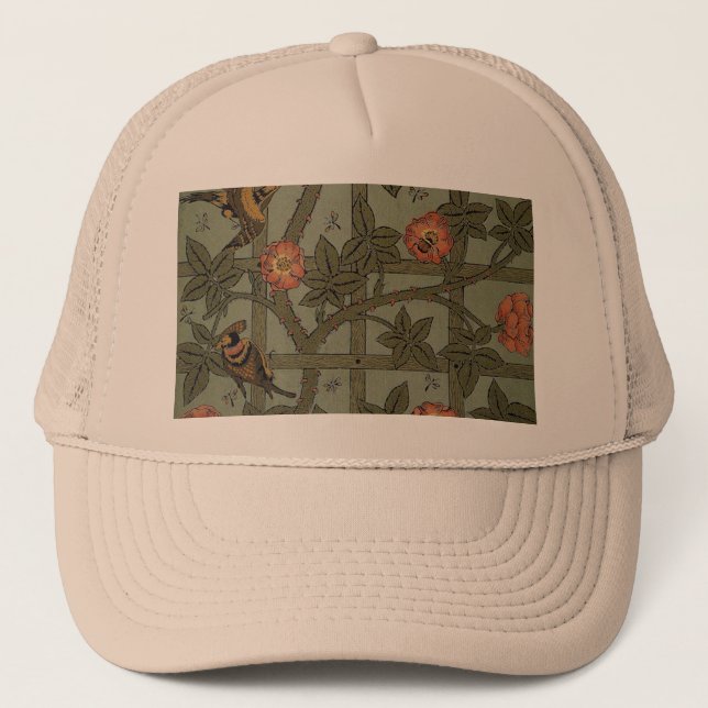 Casquette Papier peint en treillis de William Morris (Devant)