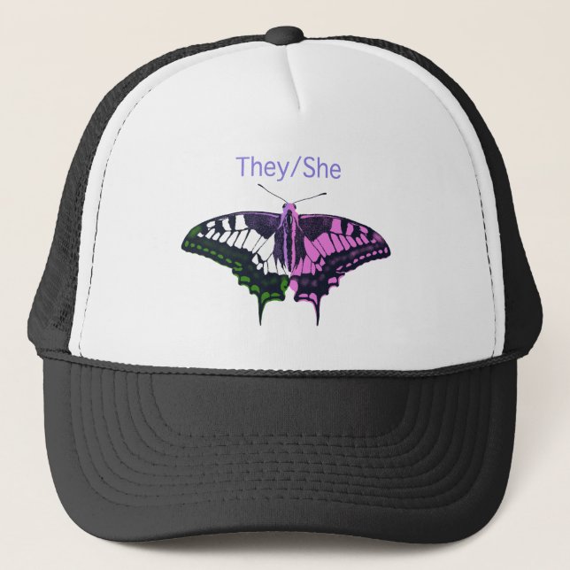 Casquette Papillon à queue noire non binaire (Devant)
