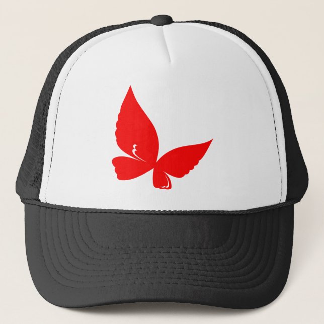 Casquette Papillon Art Red Wings Printemps (Devant)