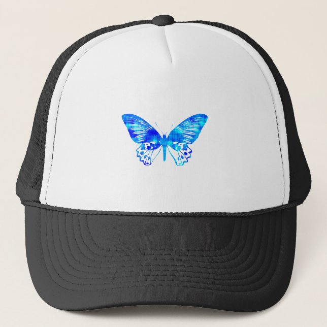 Casquette Papillon Bleu (Devant)