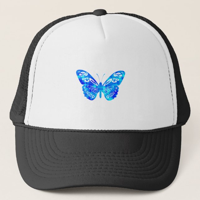 Casquette Papillon Bleu (Devant)