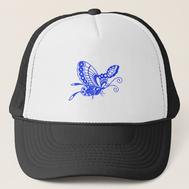 Casquette Papillon Bleu (Devant)