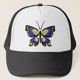 Casquette Papillon bleu et jaune