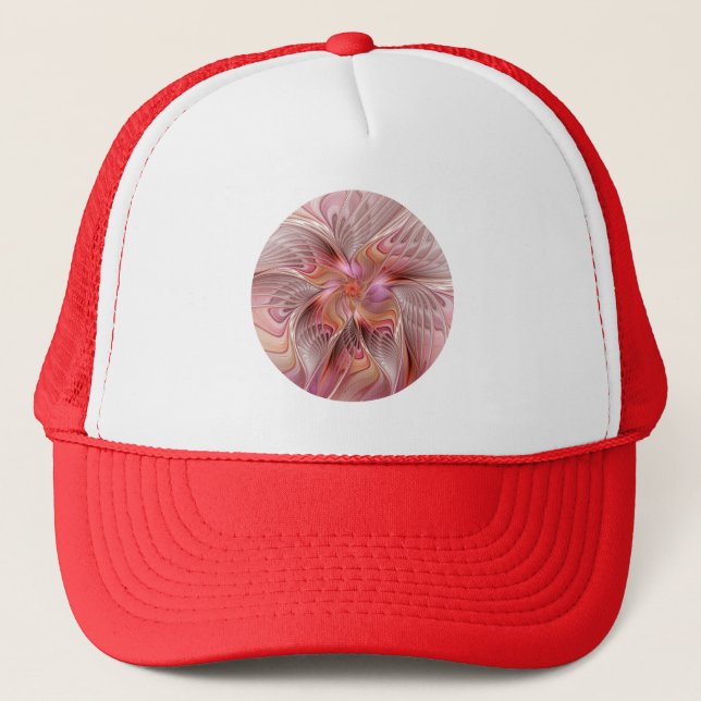 Casquette Papillon coloré abstrait art fantastique fractal (Devant)