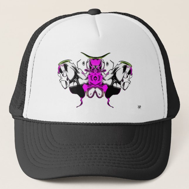 Casquette papillon coquelicot (Devant)