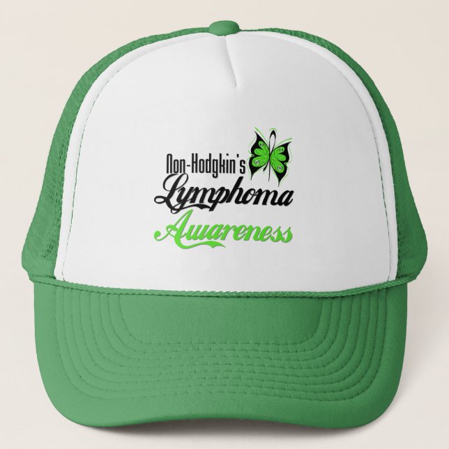 Casquette Papillon de sensibilisation non Hodgkins Lymphoma (Devant)