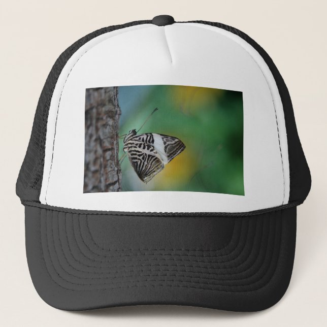 Casquette Papillon de tigre noir et blanc (Devant)