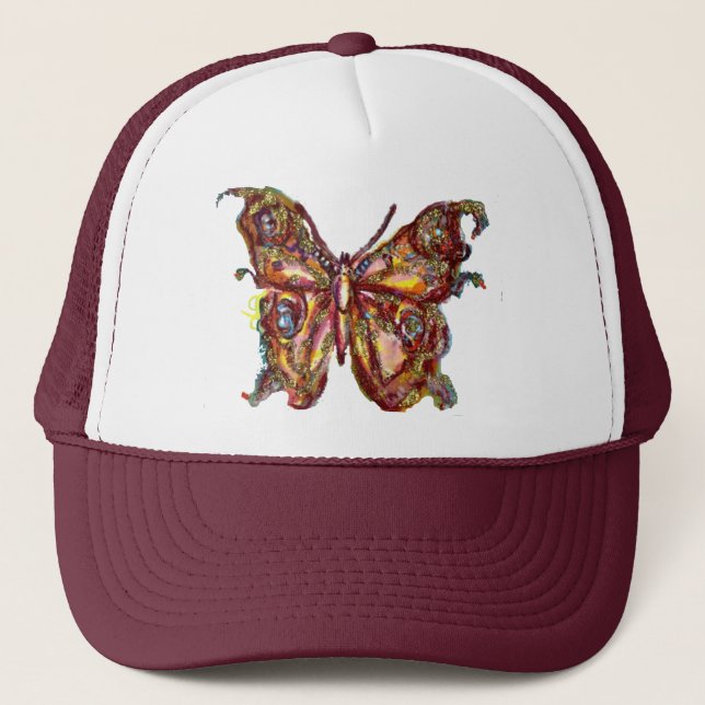 CASQUETTE PAPILLON EN PAILLETTES D'OR (Devant)