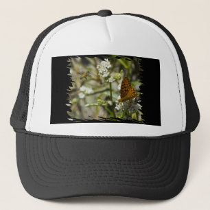 Casquette Papillon orange et abeille