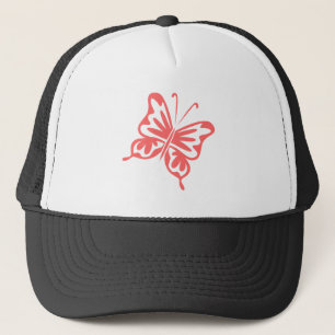 Casquette Papillon rétro - rose tropicale