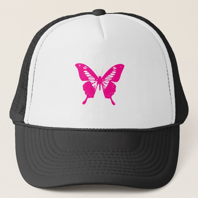Casquette Papillon Rose (Devant)