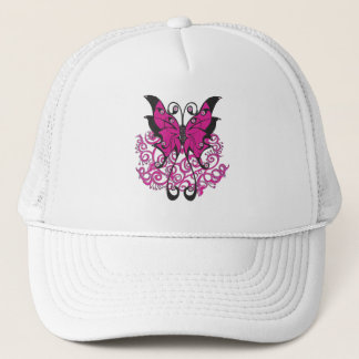 Casquette Papillon rose