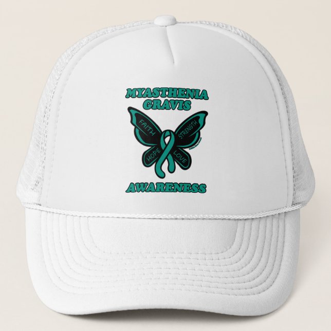 Casquette Papillon/Sensibilisation...Myasthenia Gravis Truck (Devant)