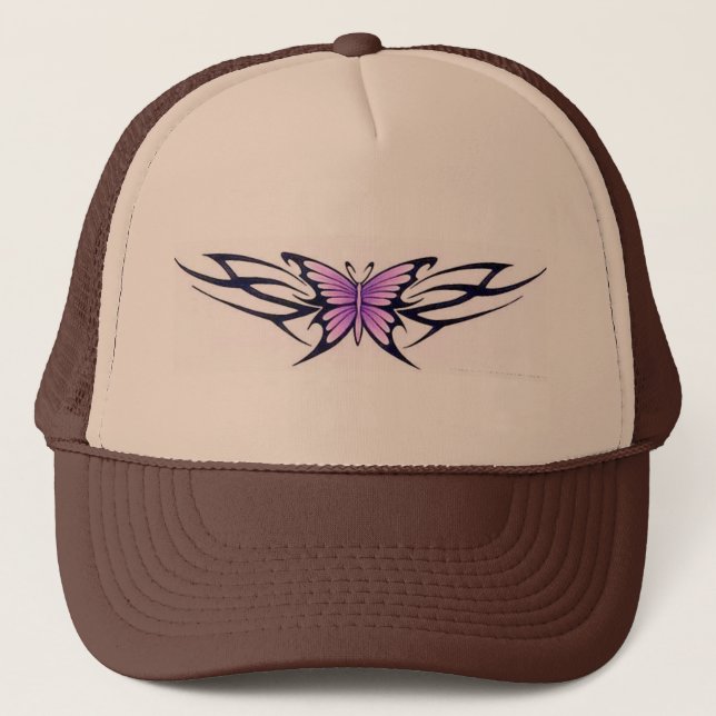 Casquette papillon tribal de tatouage-style (Devant)