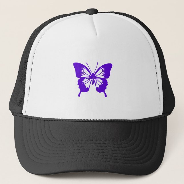 Casquette Papillon Violet (Devant)