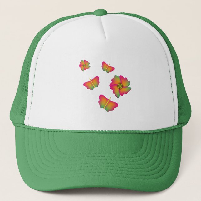 Casquette Papillons & Fleurs (Devant)