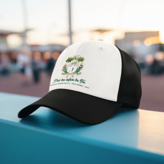 Casquette Par-Tee Bridesmaids Monogramme | Golf Bachelorette (Créateur téléchargé)