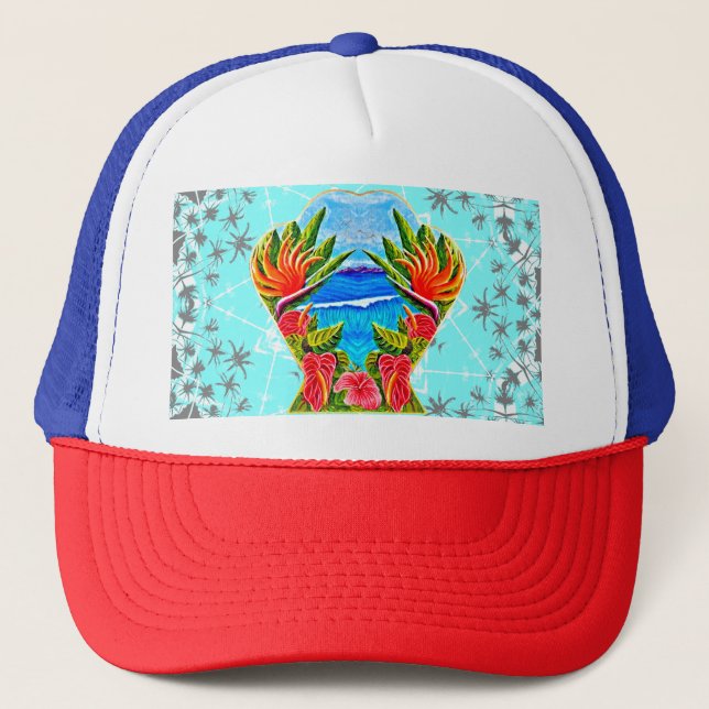 Casquette Paradis hawaïen à deux fois (Devant)