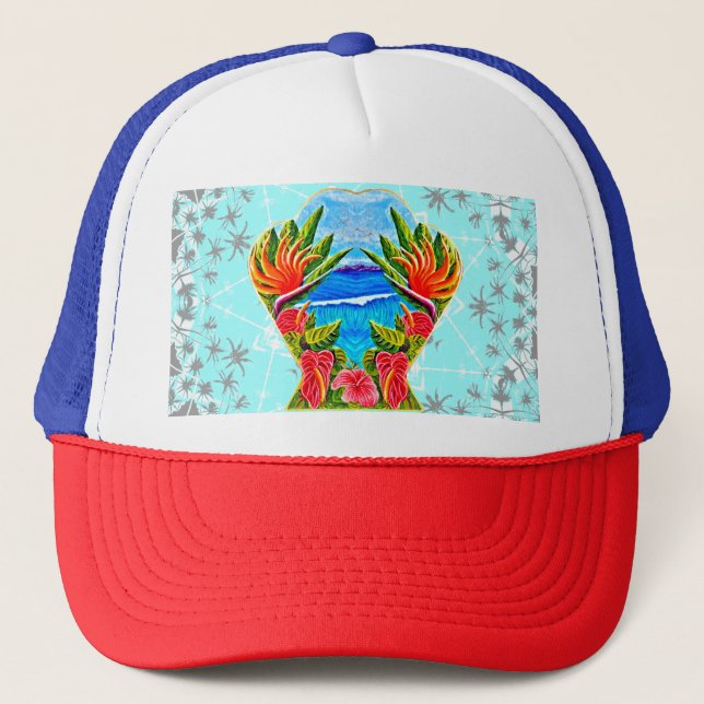 Casquette Paradis hawaïen à deux fois (Devant)