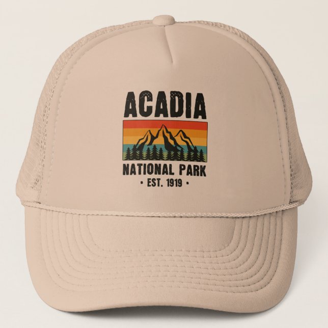 Casquette Parc national Acadia, Maine Retro Vintage (Devant)
