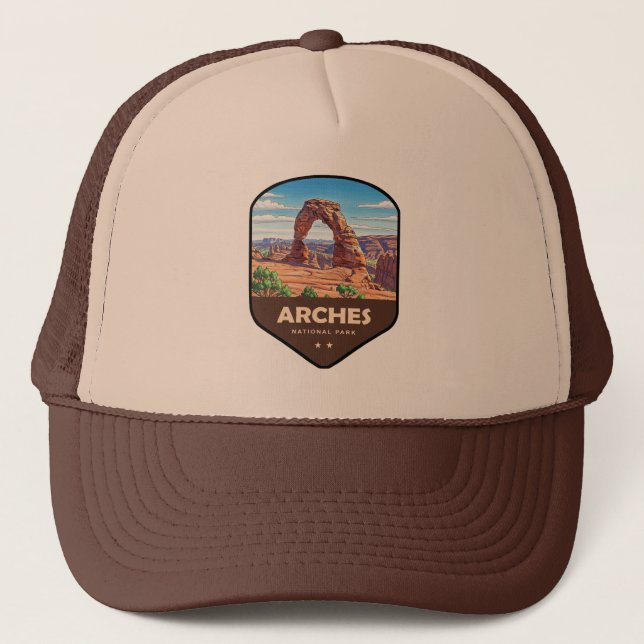 Casquette Parc national des Arches Utah Bouclier (Devant)