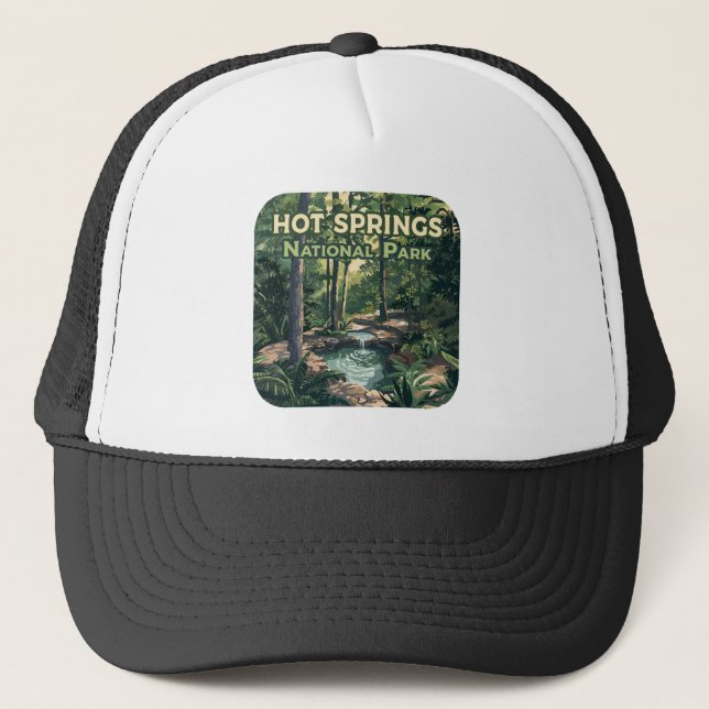 Casquette Parc national des sources chaudes Arkansas Retro (Devant)