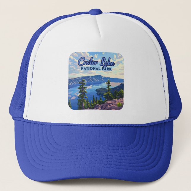 Casquette Parc national du lac Crater Oregon Retro (Devant)
