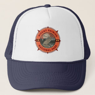Casquette Parc national du Mont Rainier Red Fox Retro Compas