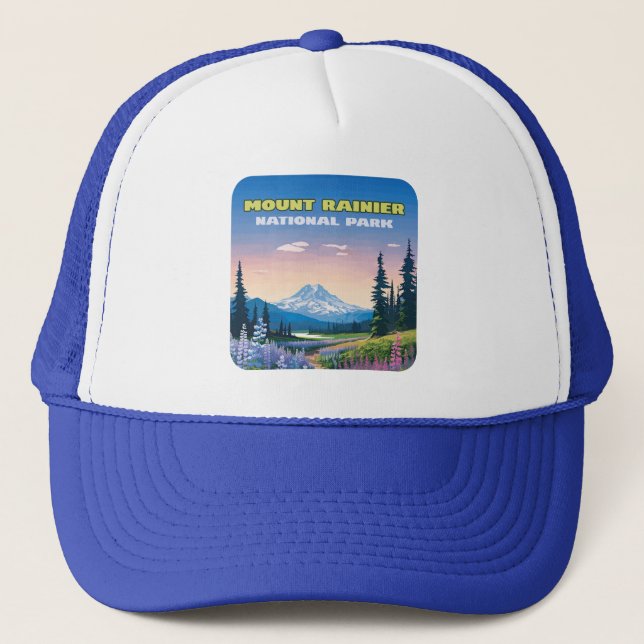 Casquette Parc national du Mont Rainier Washington Retro (Devant)