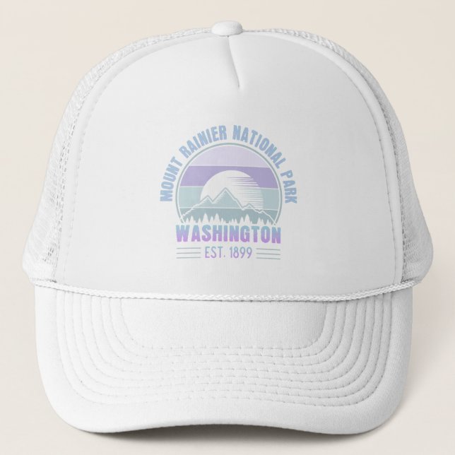 Casquette Parc national du Mont Rainier Washington USA Retro (Devant)