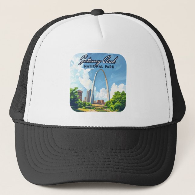 Casquette Parc national Gateway Arch Missouri St Louis Retro (Devant)