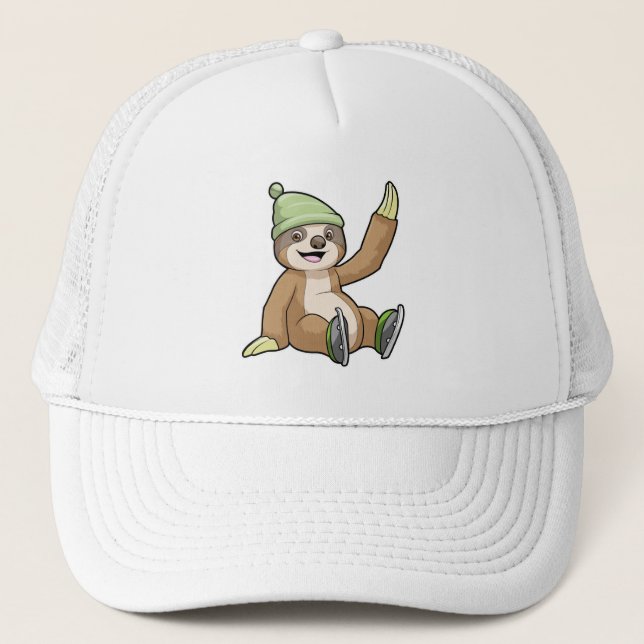 Casquette Parcelle de patin à glace avec patins à glace (Devant)
