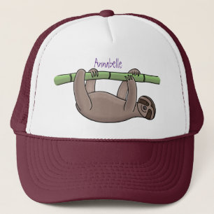 Casquette Paresse souriante mignon sur dessin animé en bambo