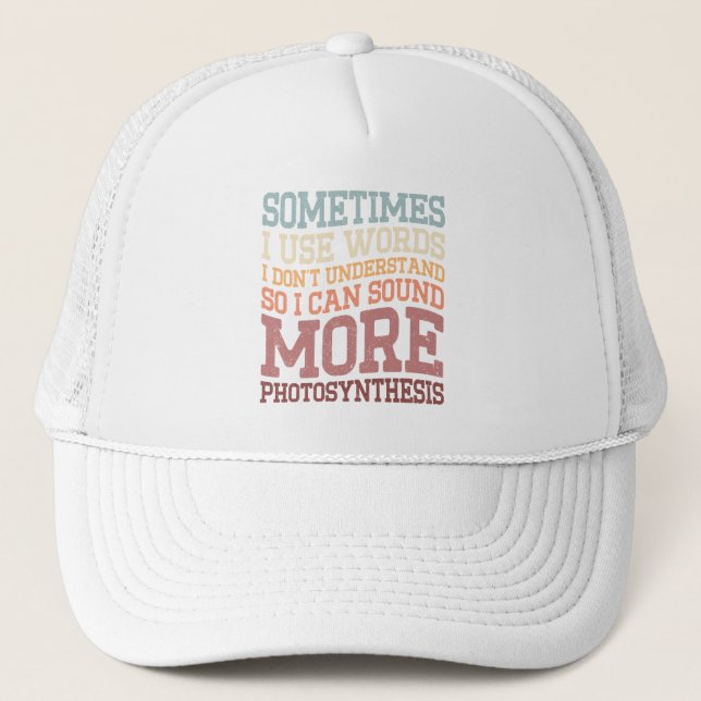 Casquette Parfois j'utilise des mots que je ne comprends pas (Devant)